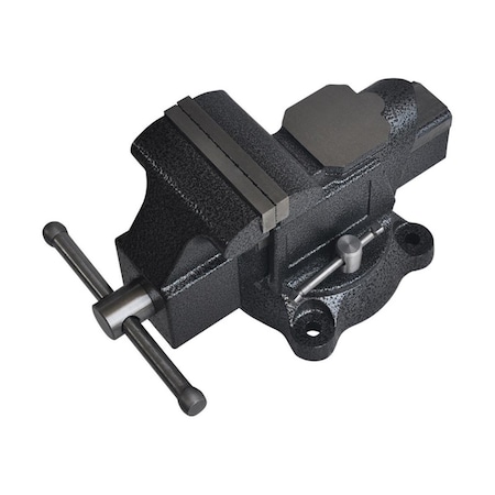Protectionpro 4 in. Forged Steel Bench Vise with Swivel Base, Black PR2512883